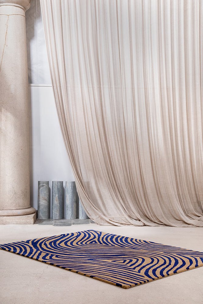 Brink & Campman Decor Groove Electric Blue 097708 RugBC-DEC-097708-200X140Rugtastic