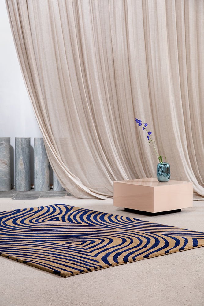 Brink & Campman Decor Groove Electric Blue 097708 RugBC-DEC-097708-200X140Rugtastic