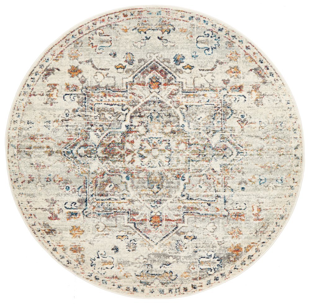 Century 911 Silver Rust Round RugCEN-911-SILV-150X150Rugtastic