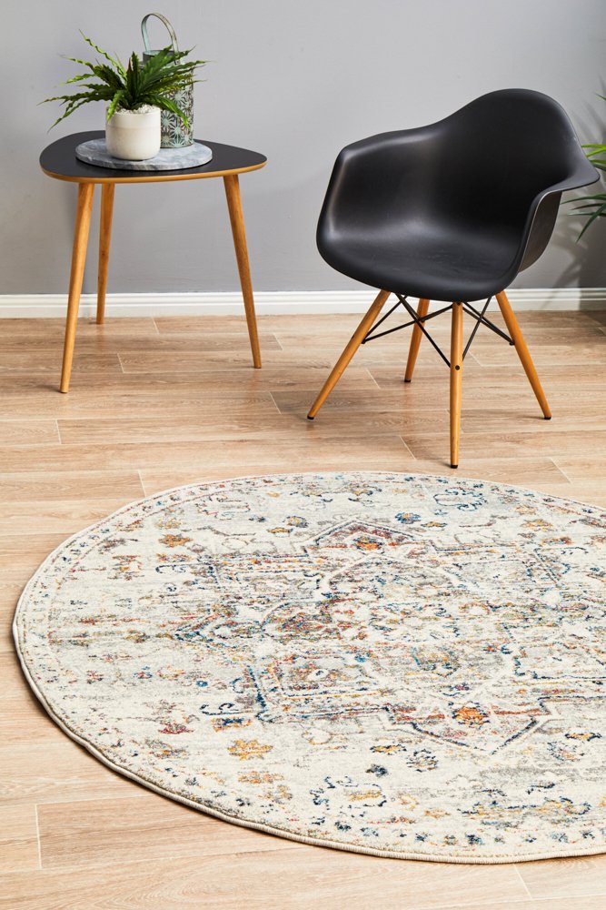 Century 911 Silver Rust Round RugCEN-911-SILV-150X150Rugtastic