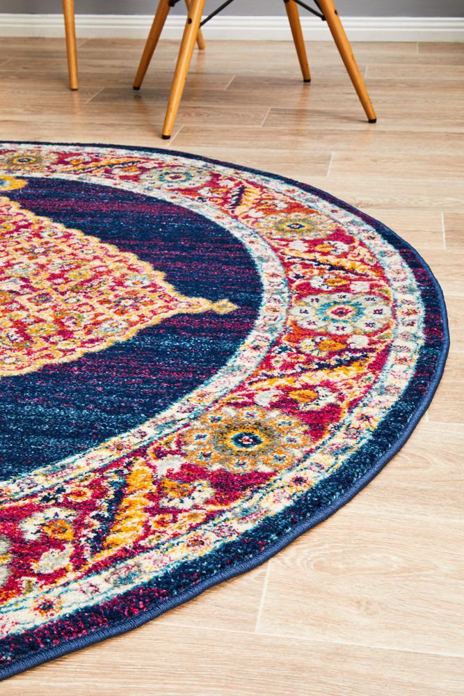 Century 966 Royal Blue Round RugCEN-966-ROYL-150X150Rugtastic
