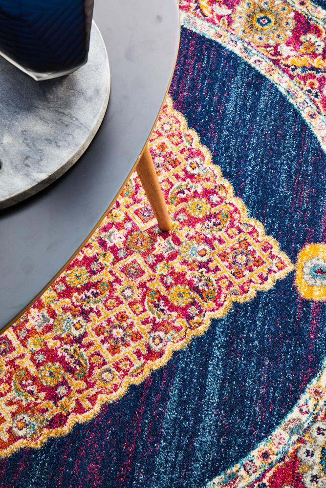 Century 966 Royal Blue Round RugCEN-966-ROYL-150X150Rugtastic