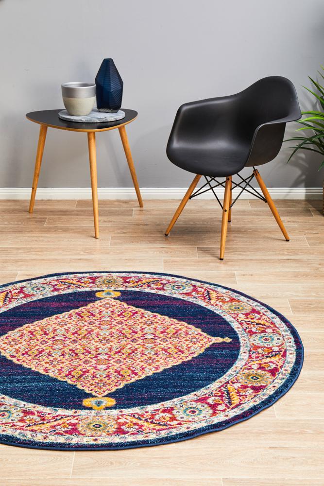 Century 966 Royal Blue Round RugCEN-966-ROYL-150X150Rugtastic