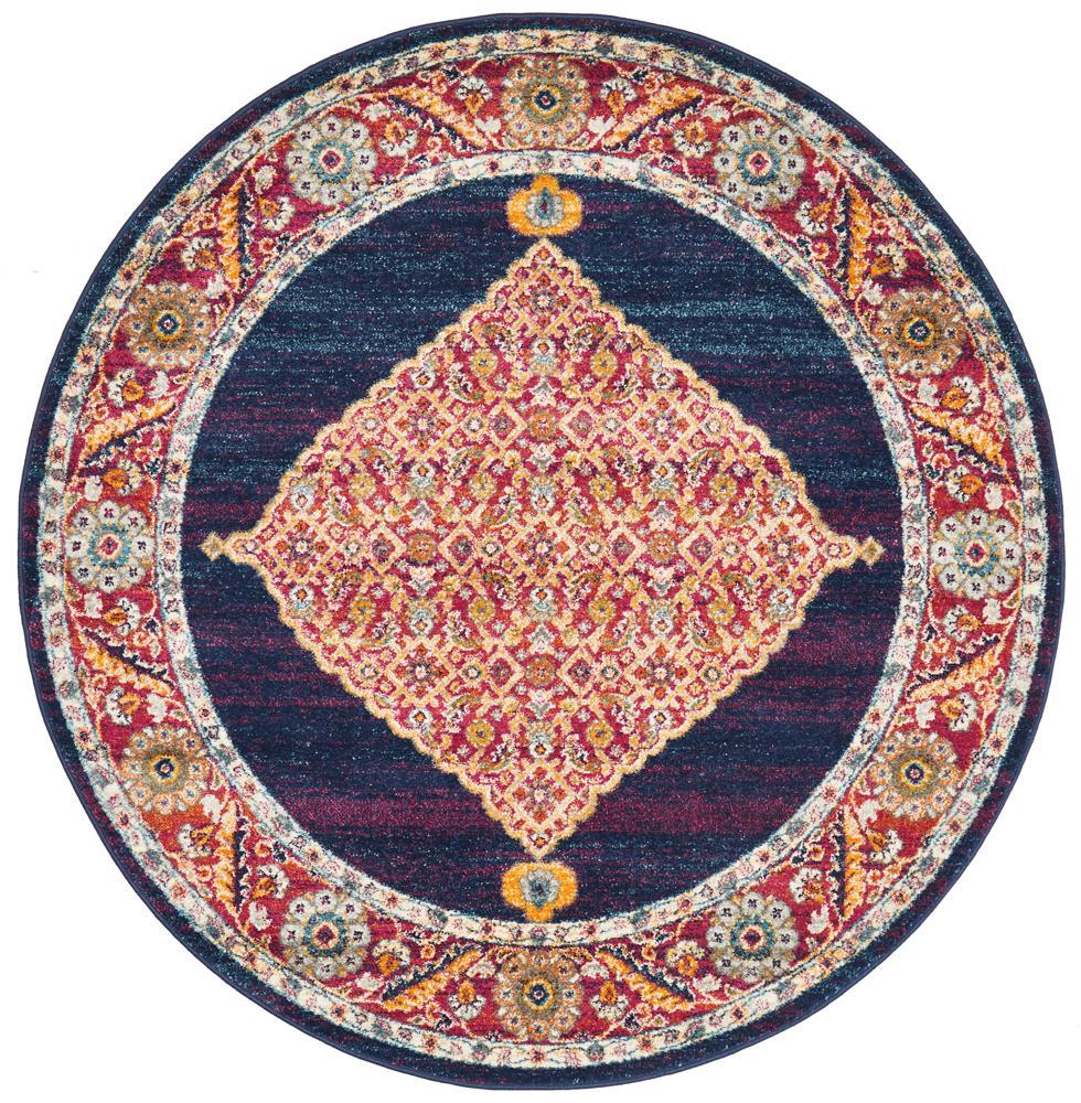 Century 966 Royal Blue Round RugCEN-966-ROYL-150X150Rugtastic