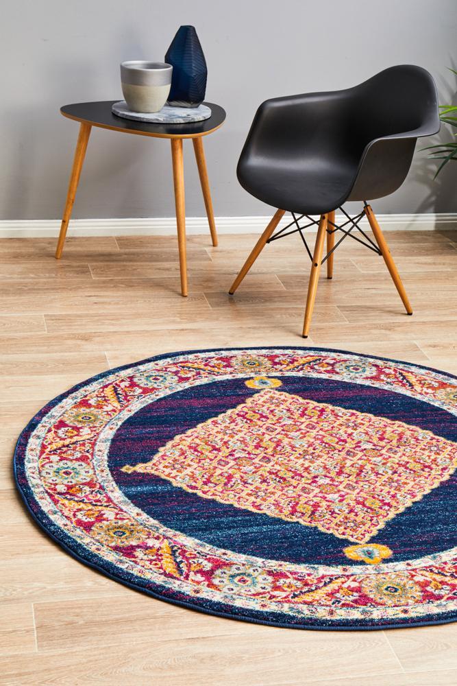 Century 966 Royal Blue Round RugCEN-966-ROYL-150X150Rugtastic
