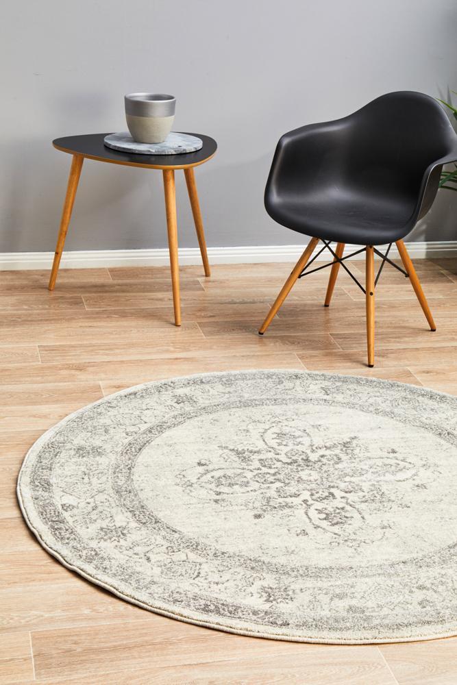 Century 977 Silver Round RugCEN-977-SILV-150X150Rugtastic