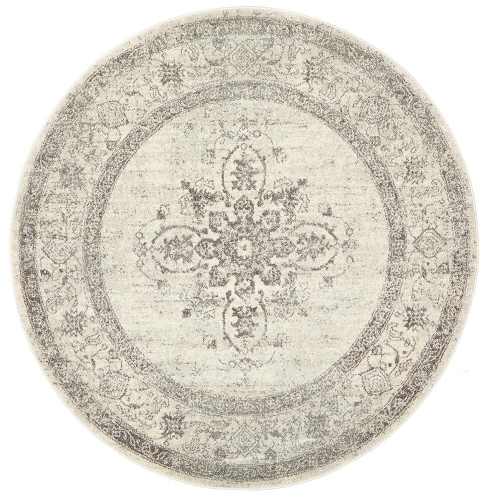 Century 977 Silver Round RugCEN-977-SILV-150X150Rugtastic