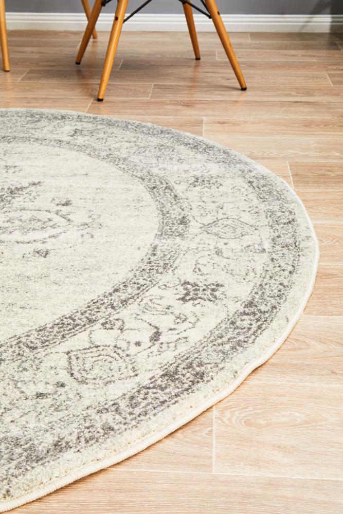 Century 977 Silver Round RugCEN-977-SILV-150X150Rugtastic