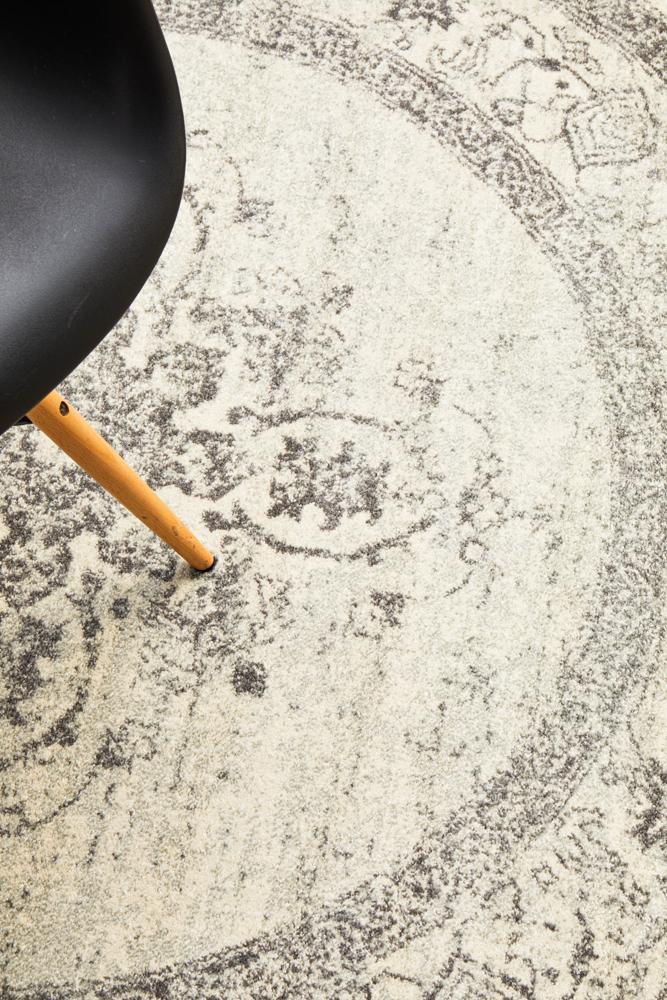 Century 977 Silver Round RugCEN-977-SILV-150X150Rugtastic