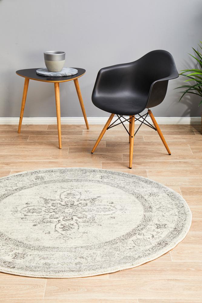 Century 977 Silver Round RugCEN-977-SILV-150X150Rugtastic