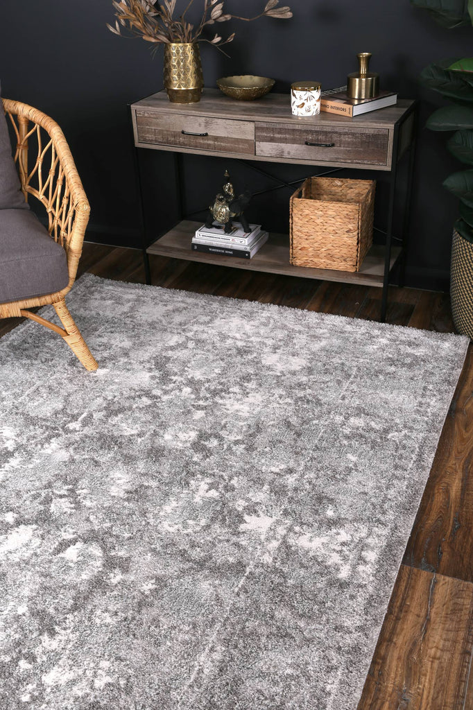 Centro Grey Floral RugCENT12006Rugtastic