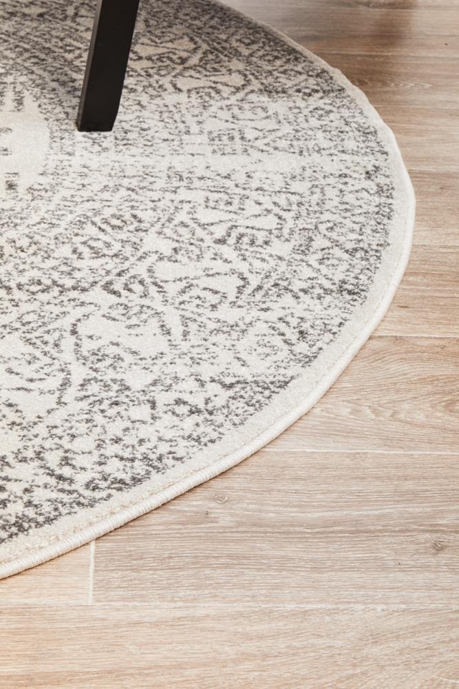 Chrome Addison Silver Round RugCRO-ADD-SIL-150X150Rugtastic