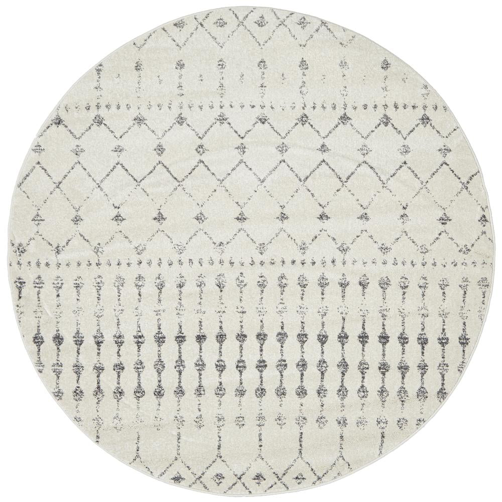 Chrome Elsa Silver Round RugCRO-ELS-SIL-150X150Rugtastic