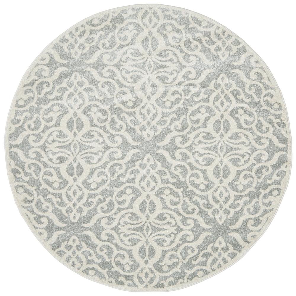 Chrome Lydia Silver Round RugCRO-LYD-SIL-150X150Rugtastic