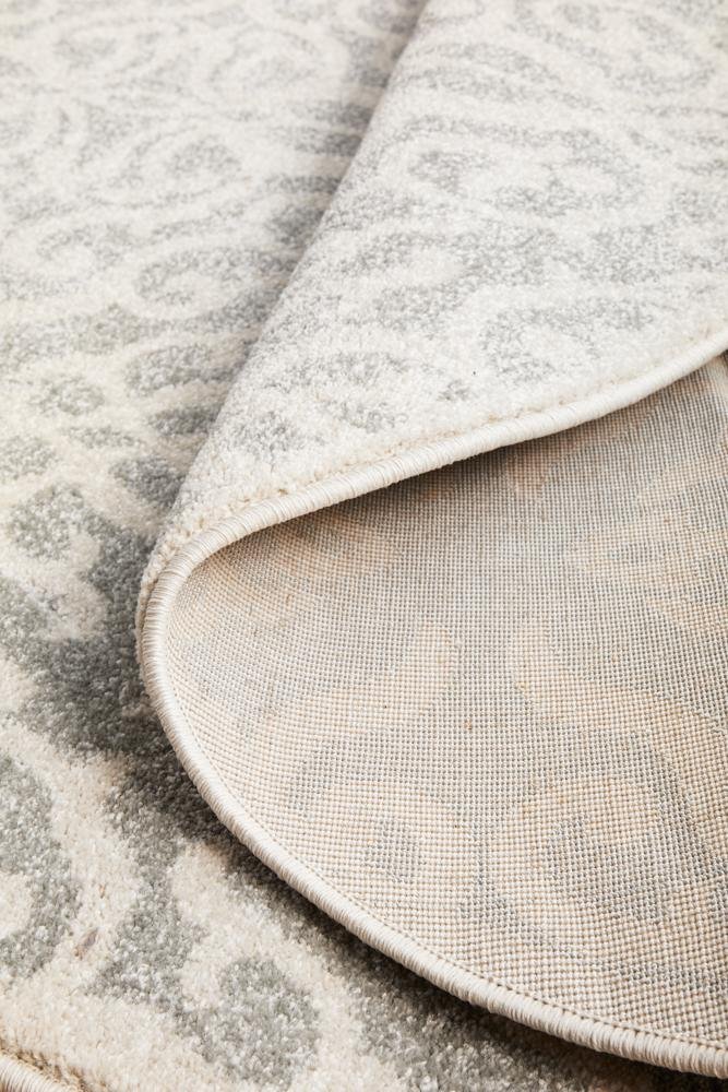 Chrome Lydia Silver Round RugCRO-LYD-SIL-150X150Rugtastic