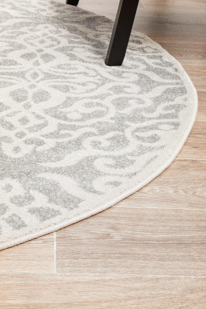 Chrome Lydia Silver Round RugCRO-LYD-SIL-150X150Rugtastic