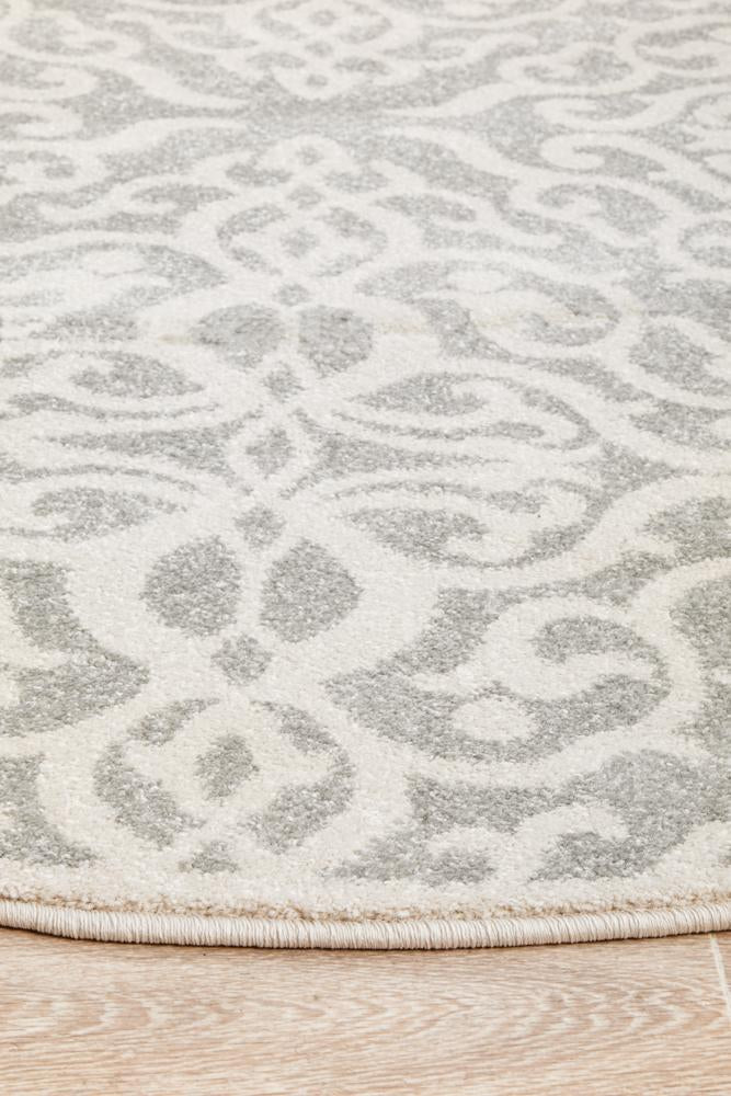 Chrome Lydia Silver Round RugCRO-LYD-SIL-150X150Rugtastic