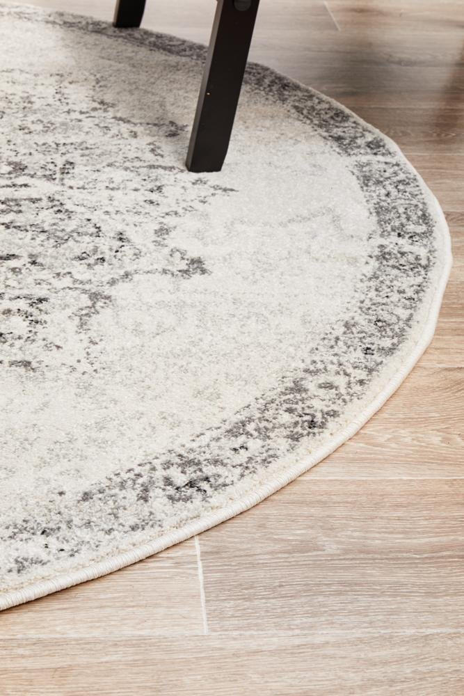 Chrome Rita Silver Round RugCRO-RIT-SIL-150X150Rugtastic