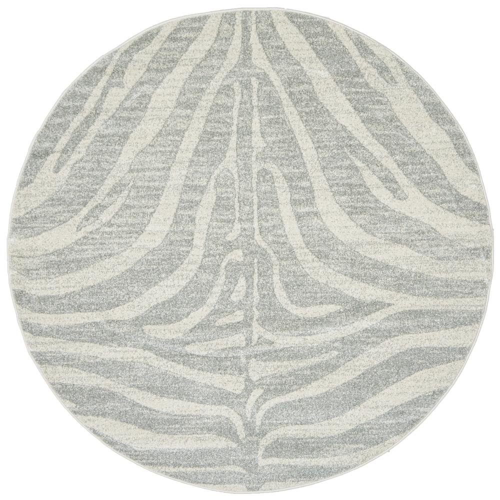 Chrome SAvenuennah Silver Round RugCRO-SAV-SIL-150X150Rugtastic