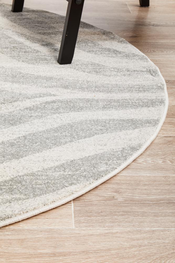 Chrome SAvenuennah Silver Round RugCRO-SAV-SIL-150X150Rugtastic