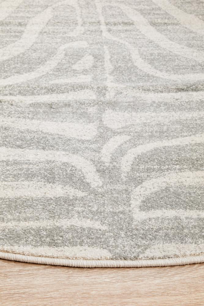 Chrome SAvenuennah Silver Round RugCRO-SAV-SIL-150X150Rugtastic