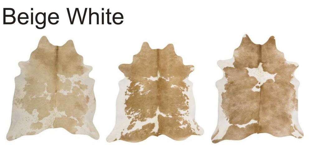 Cow Hide Beige WhiteCOWHIDE-NAT-BEIGEWRugtastic