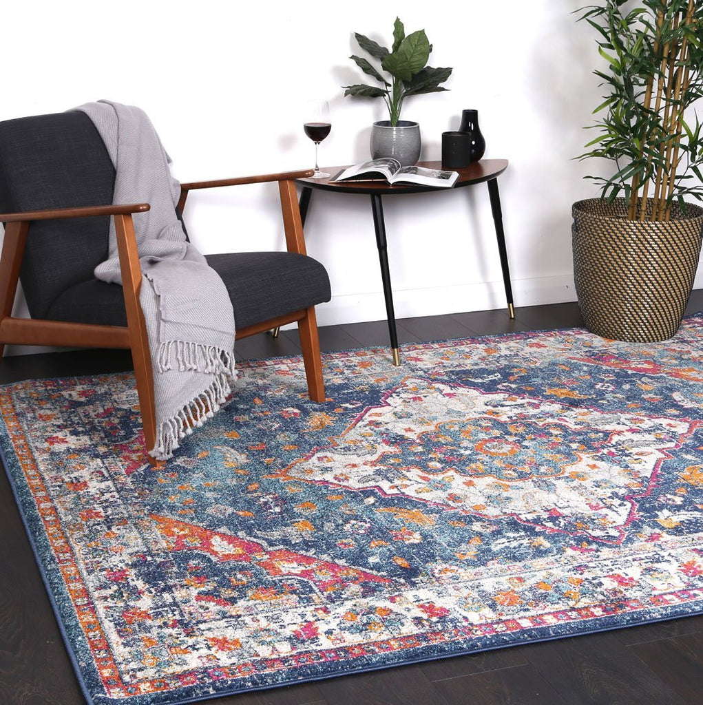 Delight Navy Multi Oriental RugDELI160DELI09Rugtastic
