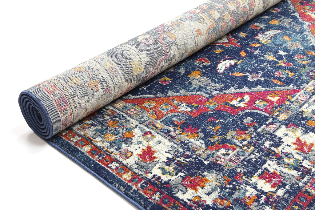 Delight Navy Multi Oriental RugDELI160DELI09Rugtastic