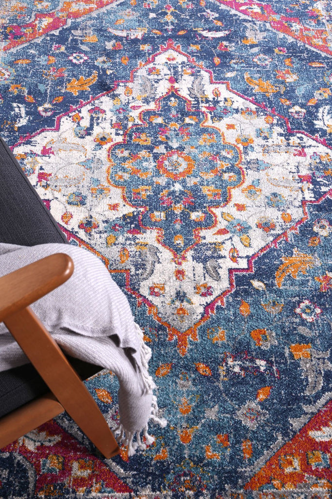 Delight Navy Multi Oriental RugDELI160DELI09Rugtastic