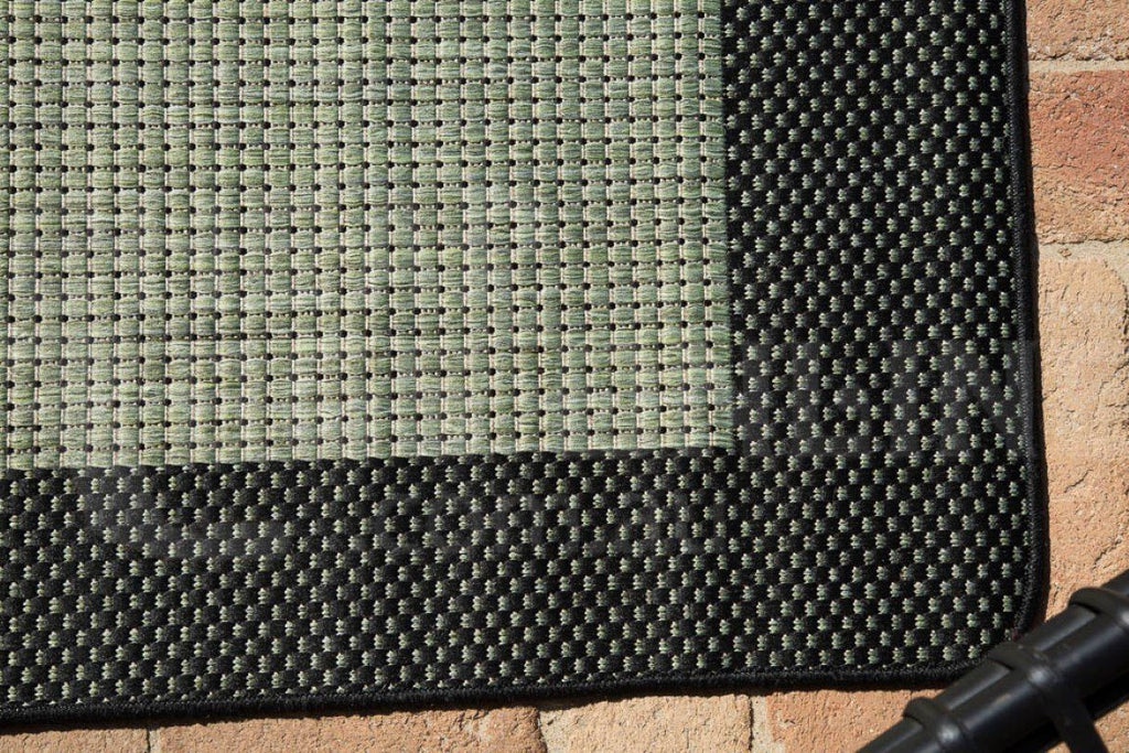 Duva Indoor Outdoor Rug 17 Green Black17/1921-70Rugtastic