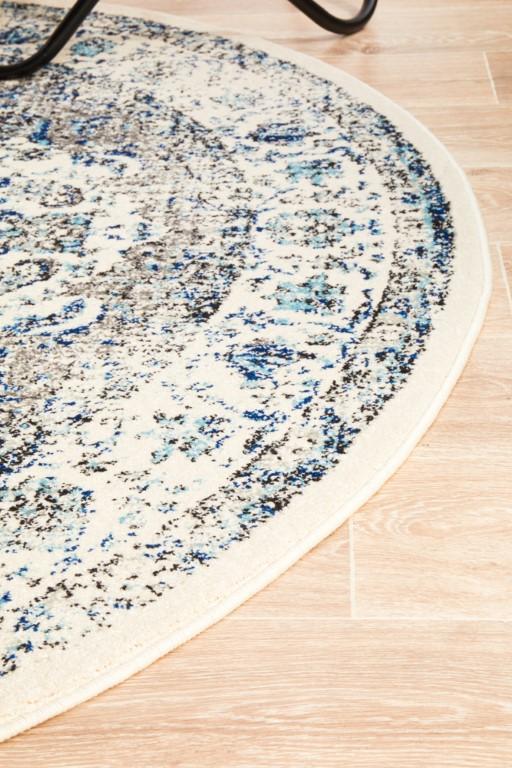 Evoke 251 White Cream Round Modern RugEVO-251-WHI-150X150Rugtastic