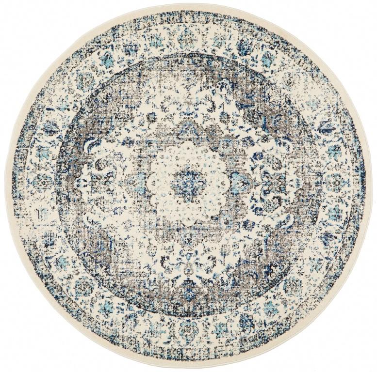 Evoke 251 White Cream Round Modern RugEVO-251-WHI-150X150Rugtastic