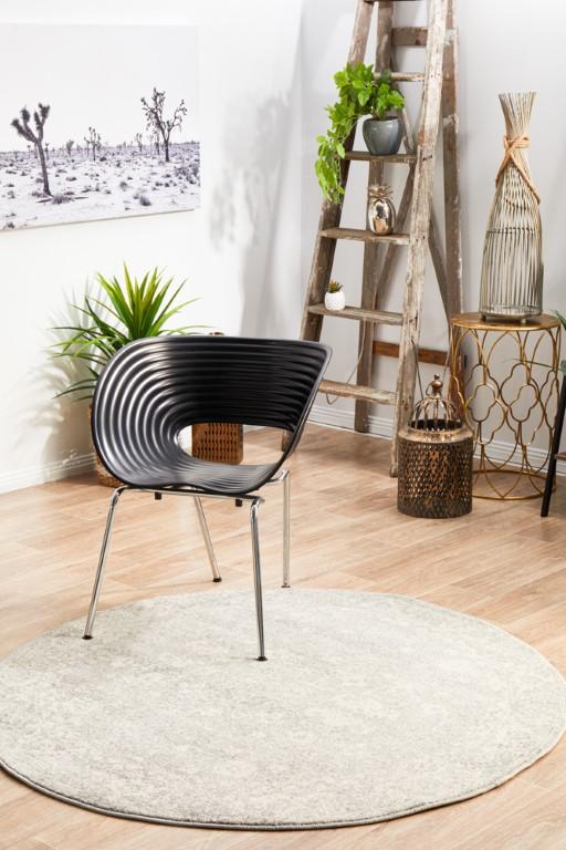 Evoke 252 Silver Grey Round Modern RugEVO-252-SIL-150X150Rugtastic