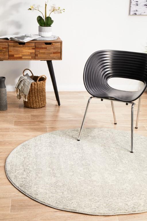 Evoke 252 Silver Grey Round Modern RugEVO-252-SIL-150X150Rugtastic