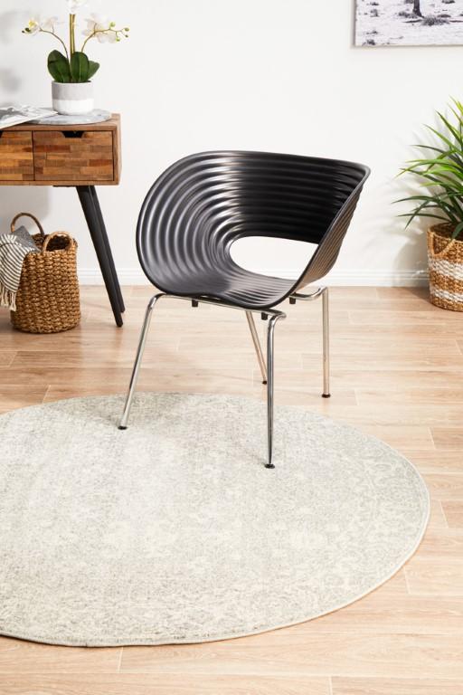 Evoke 252 Silver Grey Round Modern RugEVO-252-SIL-150X150Rugtastic