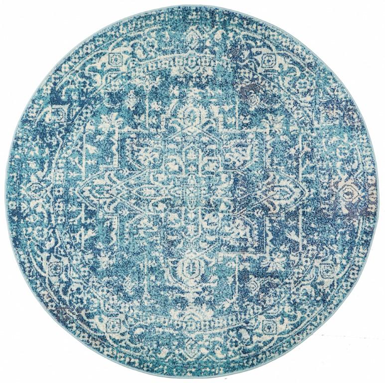 Evoke 253 Blue Round Modern RugEVO-253-BLUE-150X150Rugtastic
