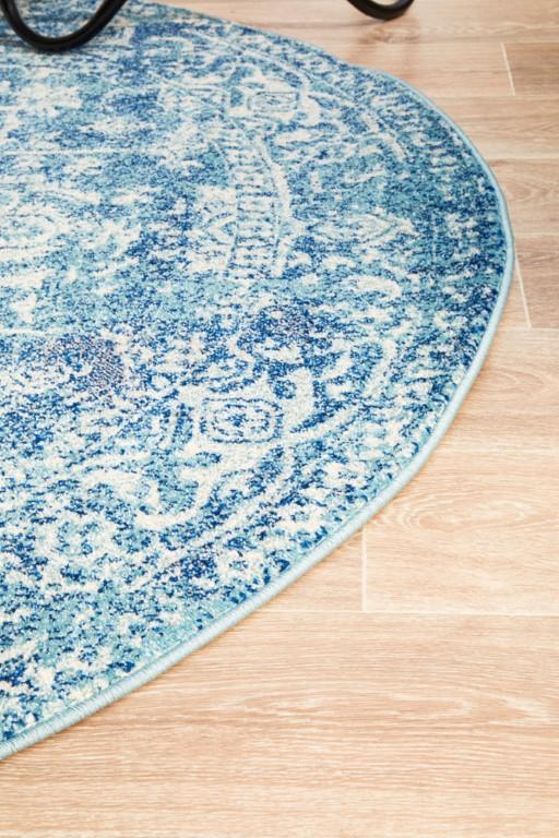 Evoke 253 Blue Round Modern RugEVO-253-BLUE-150X150Rugtastic