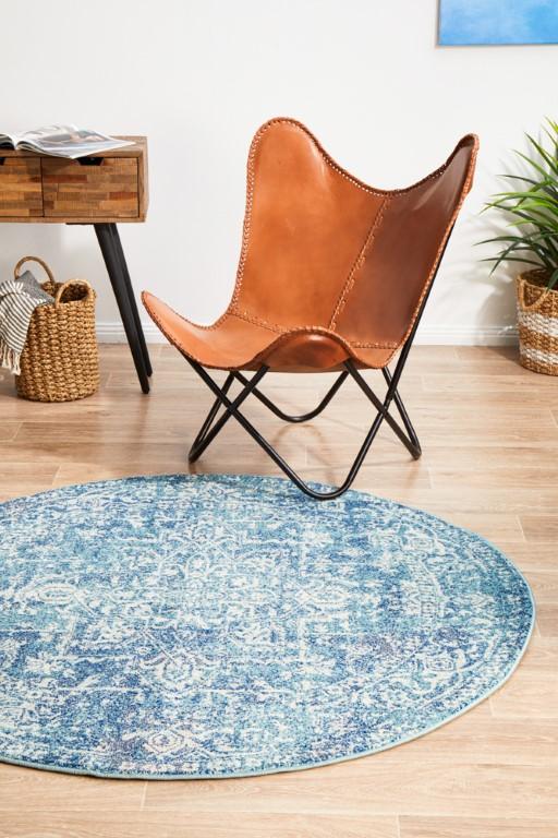Evoke 253 Blue Round Modern RugEVO-253-BLUE-150X150Rugtastic