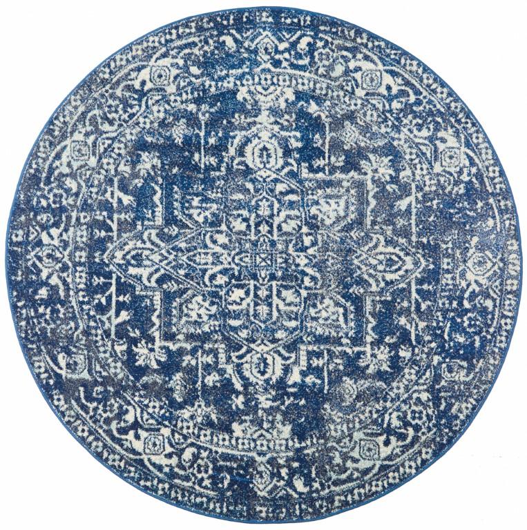 Evoke 253 Navy Blue Round Modern RugEVO-253-NAVY-150X150Rugtastic