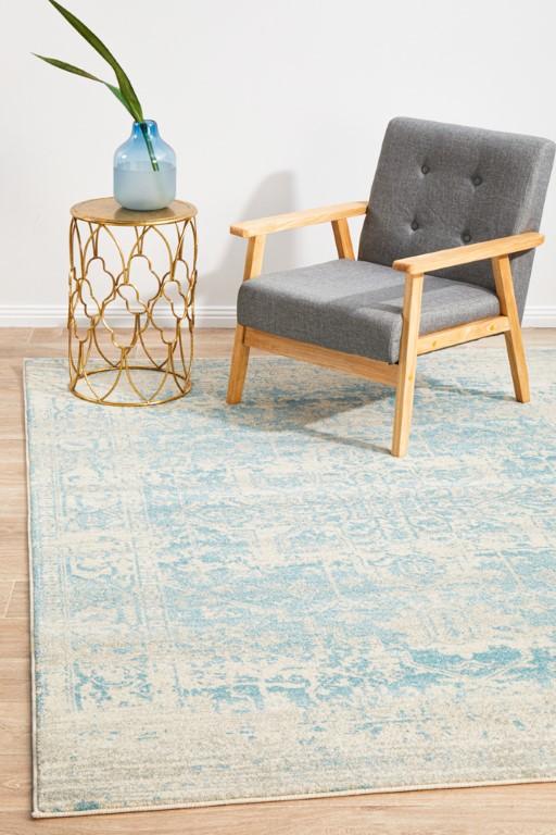 Evoke 253 White Cream Blue Modern RugEVO-253-WBLU-230X160Rugtastic
