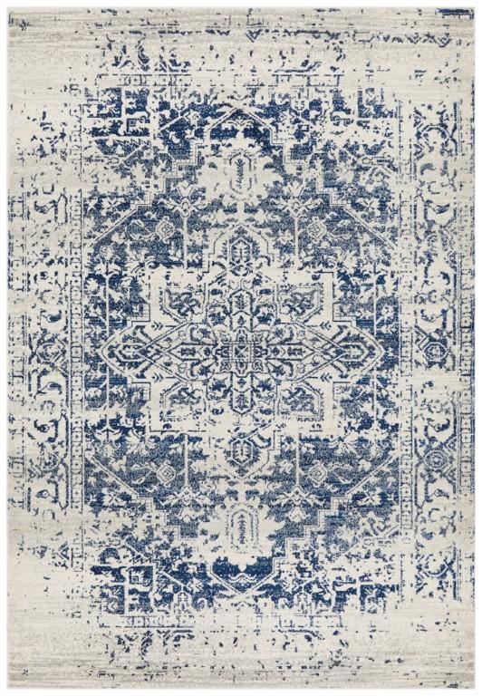 Evoke 253 White Cream Navy Modern RugEVO-253-WNAV-230X160Rugtastic
