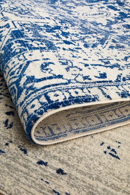 Evoke 253 White Cream Navy Modern RugEVO-253-WNAV-230X160Rugtastic