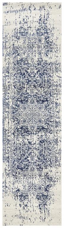 Evoke 253 White Cream Navy Round Modern RugEVO-253-WNAV-150X150Rugtastic