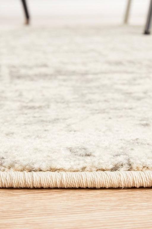 Evoke 253 White Cream Silver Round Modern RugEVO-253-WSIL-150X150Rugtastic
