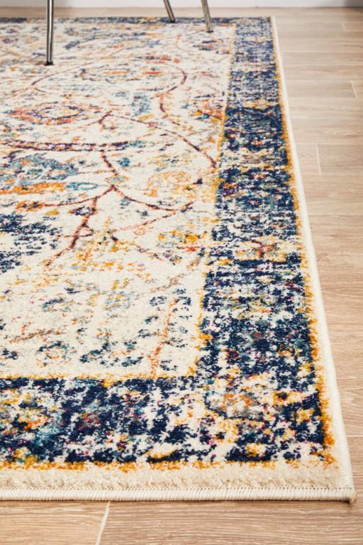 Evoke 255 Ivory Orange Navy Modern RugEVO-255-IVO-230X160Rugtastic