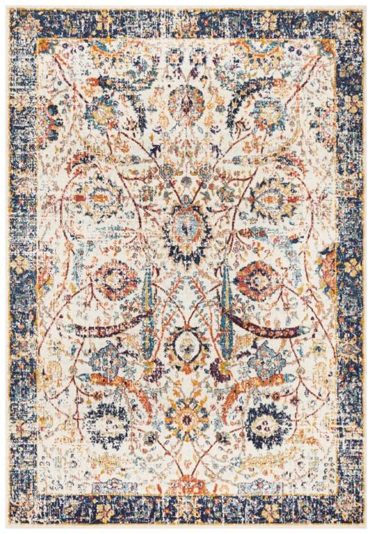 Evoke 255 Ivory Orange Navy Modern RugEVO-255-IVO-230X160Rugtastic