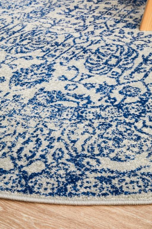 Evoke 256 Blue Round Modern RugEVO-256-BLUE-150X150Rugtastic