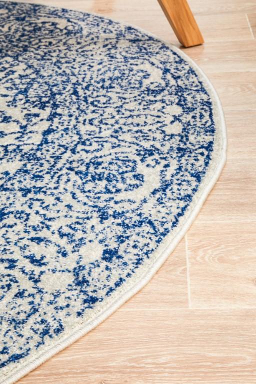 Evoke 256 Blue Round Modern RugEVO-256-BLUE-150X150Rugtastic