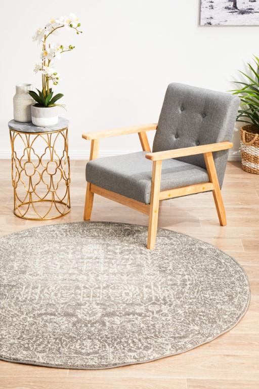 Evoke 256 Grey Round Modern RugEVO-256-GREY-150X150Rugtastic