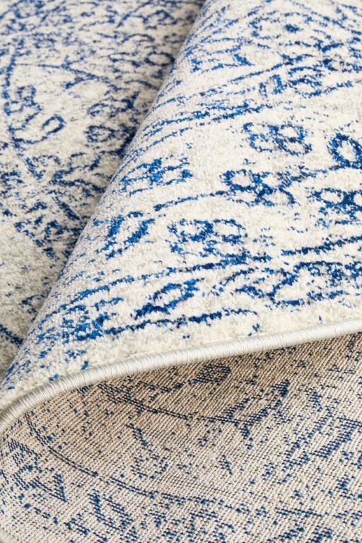 Evoke 258 White Cream Blue Round Modern RugEVO-258-WHI-150X150Rugtastic